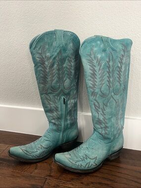 Old Gringo Turquoise Leather Cowboy Boots